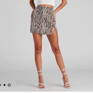 Windsor zebra print mini skirt